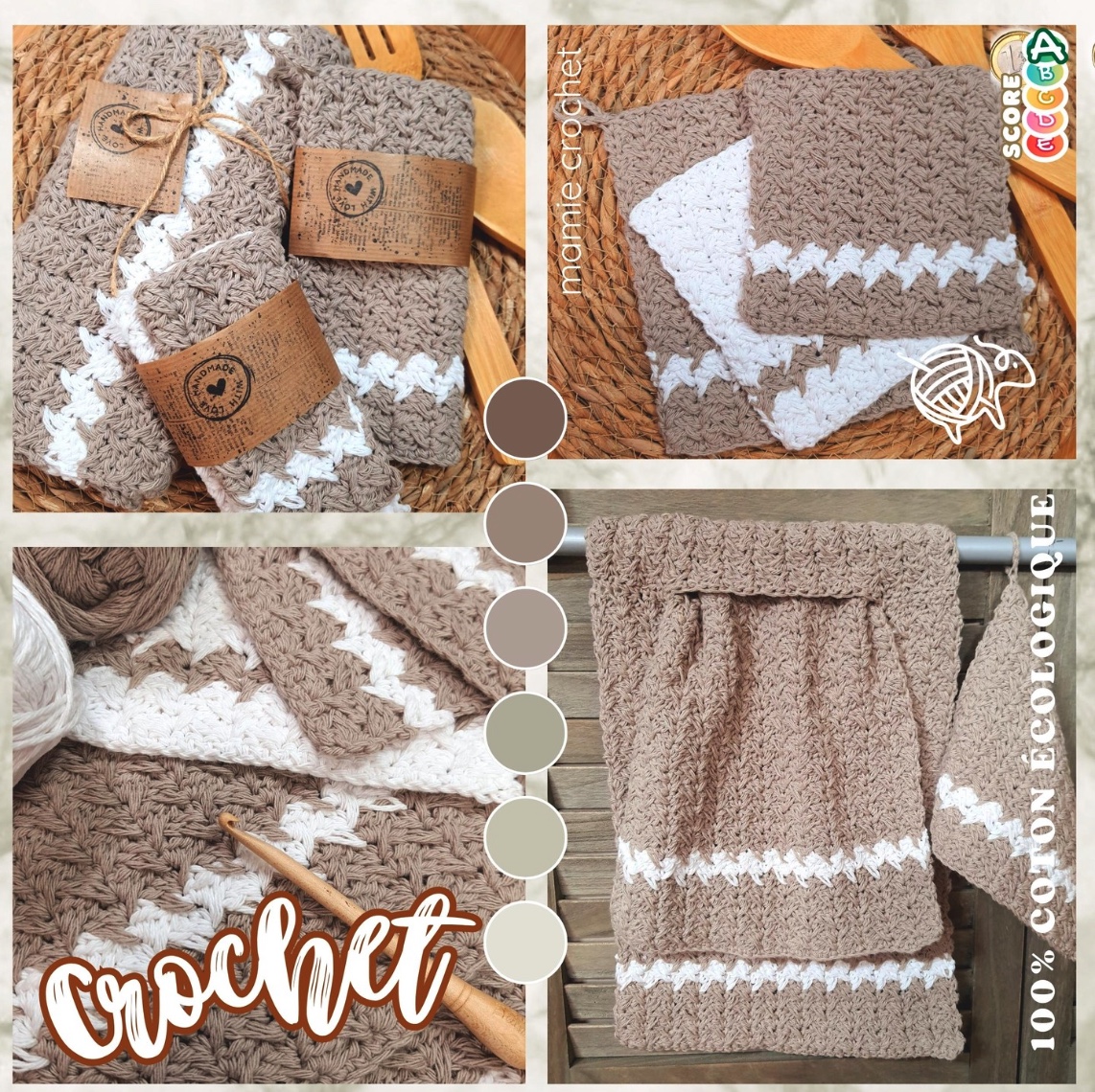 Set cuisine écoresponsable Mamie Crochet tuto pdf