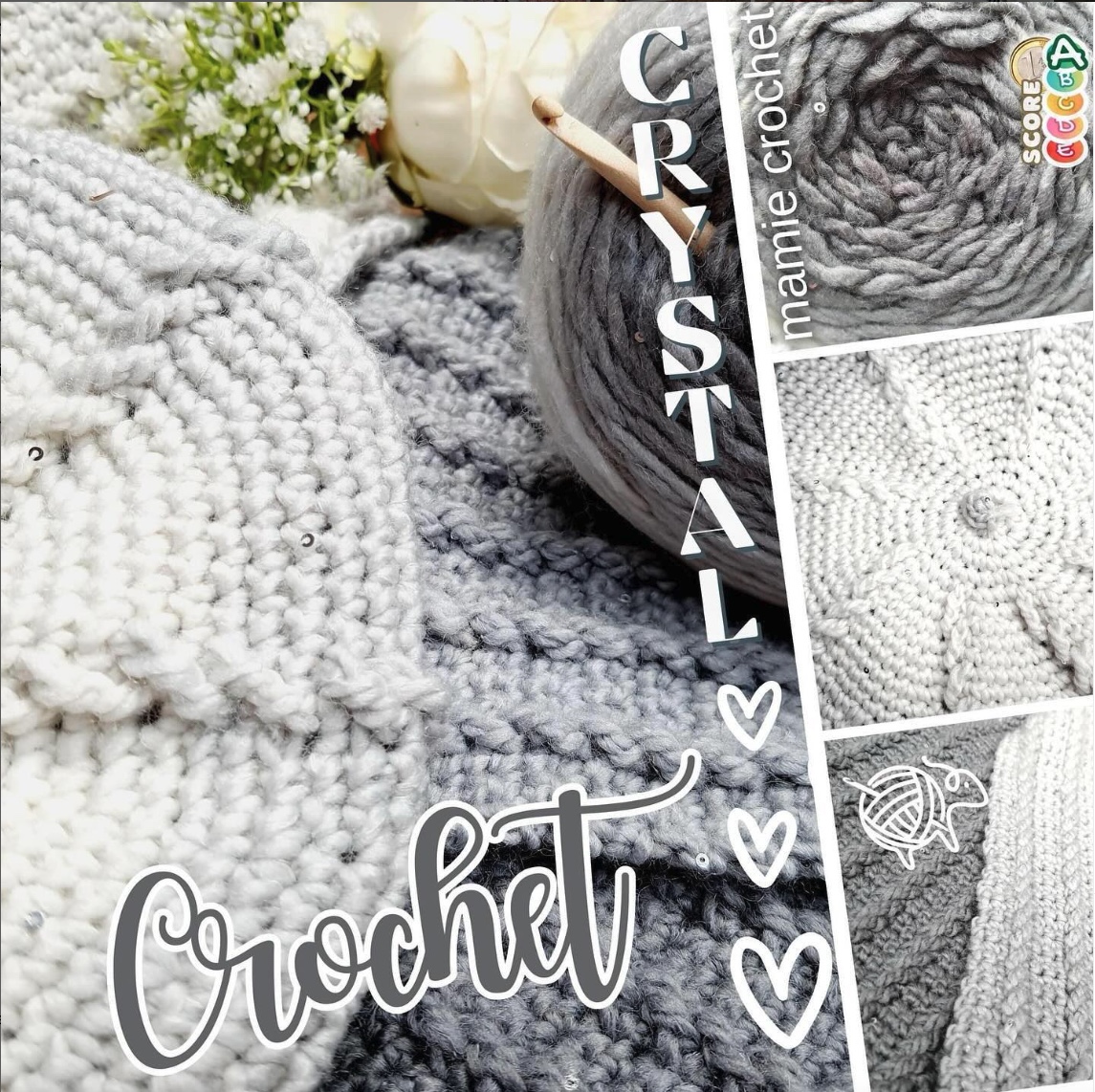 Bérêt et écharpe Crystal Mamie Crochet tuto pdf