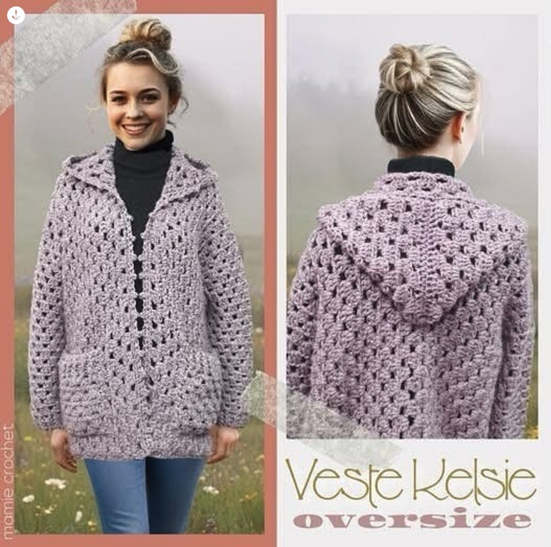 Veste Kelsie Mamie Crochet tuto pdf