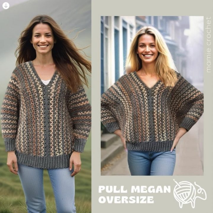 Pull Megan Mamie Crochet tuto pdf